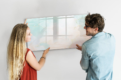 Tableau magnétique effaçable Un tableau coloré pour présenter des photos