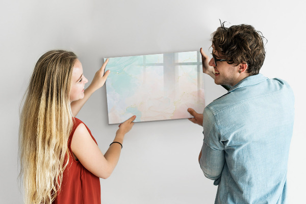 Tableau magnétique effaçable Un tableau coloré pour présenter des photos