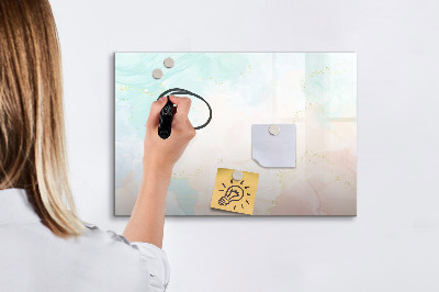 Tableau magnétique effaçable Un tableau coloré pour présenter des photos