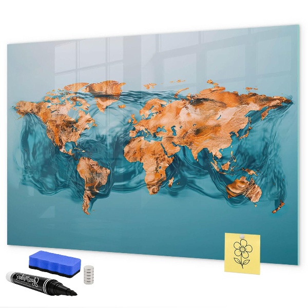 Tableau effaçable magnétique Un monde interactif avec des photos personnelles