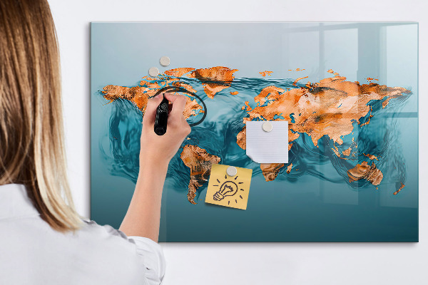 Tableau effaçable magnétique Un monde interactif avec des photos personnelles