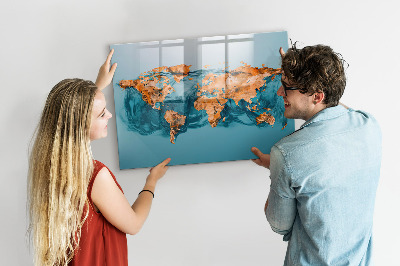 Tableau effaçable magnétique Un monde interactif avec des photos personnelles