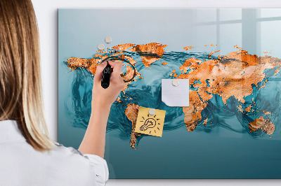 Tableau effaçable magnétique Un monde interactif avec des photos personnelles