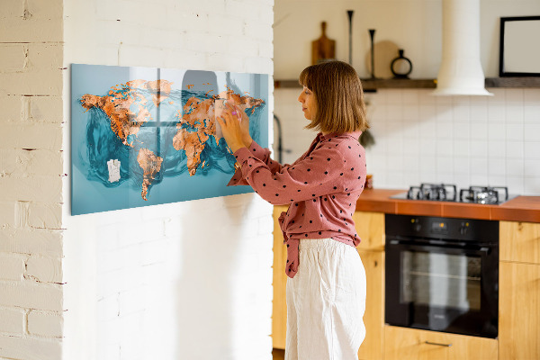 Tableau effaçable magnétique Un monde interactif avec des photos personnelles