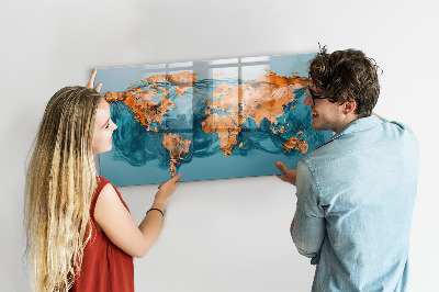 Tableau effaçable magnétique Un monde interactif avec des photos personnelles