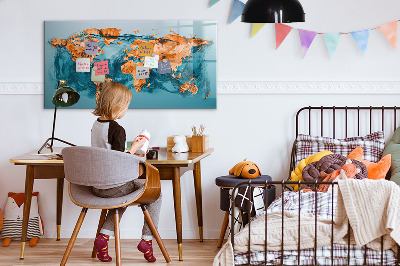 Tableau effaçable magnétique Un monde interactif avec des photos personnelles