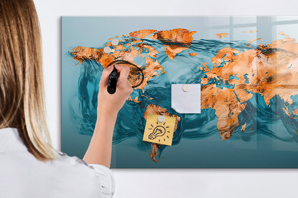 Tableau effaçable magnétique Un monde interactif avec des photos personnelles