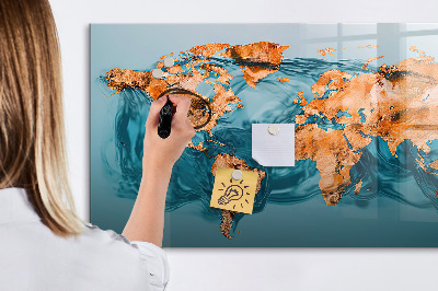 Tableau effaçable magnétique Un monde interactif avec des photos personnelles