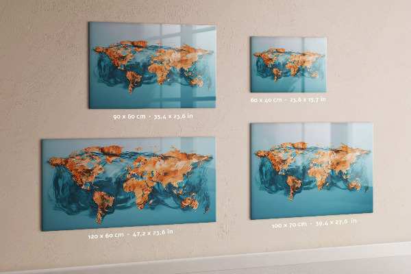 Tableau effaçable magnétique Un monde interactif avec des photos personnelles