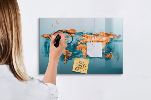 Tableau effaçable magnétique Un monde interactif avec des photos personnelles