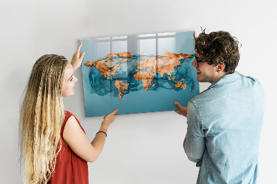 Tableau effaçable magnétique Un monde interactif avec des photos personnelles
