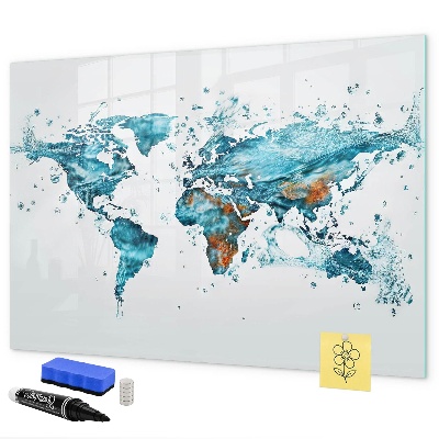 Tableau magnétique effaçable Cartes aquatiques chargées de souvenirs personnels