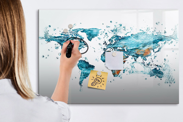 Tableau magnétique effaçable Cartes aquatiques chargées de souvenirs personnels