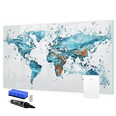 Tableau magnétique effaçable Cartes aquatiques chargées de souvenirs personnels