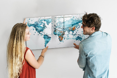 Tableau magnétique effaçable Cartes aquatiques chargées de souvenirs personnels
