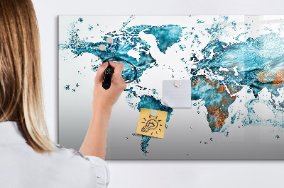 Tableau magnétique effaçable Cartes aquatiques chargées de souvenirs personnels