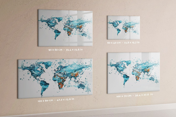 Tableau magnétique effaçable Cartes aquatiques chargées de souvenirs personnels