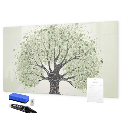 Tableau effaçable magnétique Arbre à souvenirs avec photos personnelles