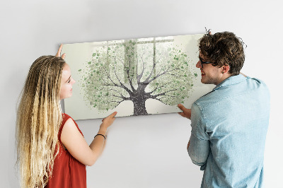 Tableau effaçable magnétique Arbre à souvenirs avec photos personnelles