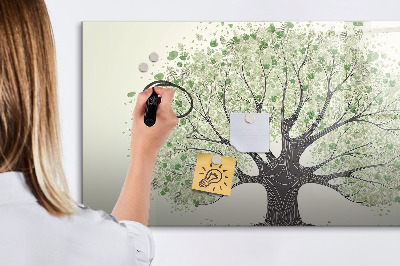 Tableau effaçable magnétique Arbre à souvenirs avec photos personnelles