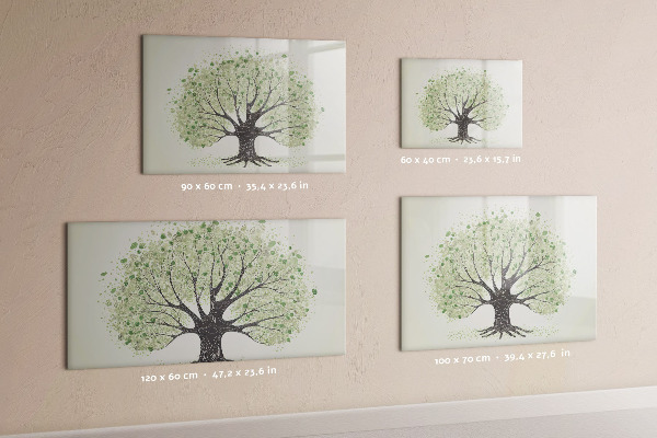 Tableau effaçable magnétique Arbre à souvenirs avec photos personnelles