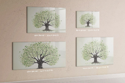 Tableau effaçable magnétique Arbre à souvenirs avec photos personnelles