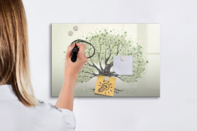 Tableau effaçable magnétique Arbre à souvenirs avec photos personnelles