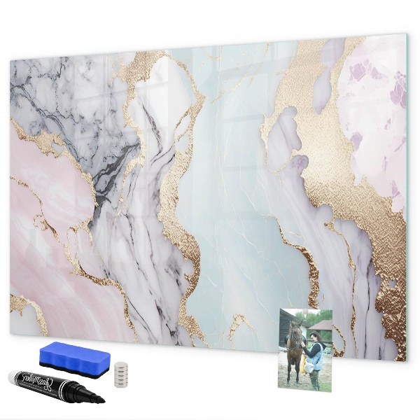 Tableau magnétique effaçable Un tableau élégant pour les notes et les photos