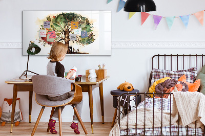 Tableau effaçable magnétique Arbre à souvenirs avec photos personnelles