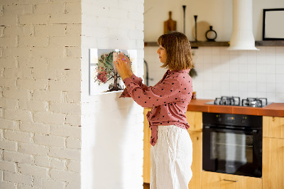 Tableau effaçable magnétique Arbre à souvenirs avec photos personnelles