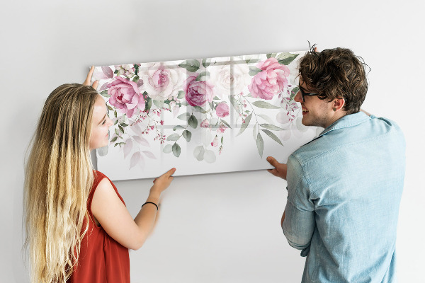 Tableau effaçable magnétique Panneau floral pour photos et notes