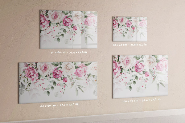 Tableau effaçable magnétique Panneau floral pour photos et notes