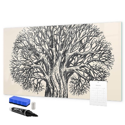Tableau magnétique effaçable Un arbre à souvenirs avec un emplacement pour les photos