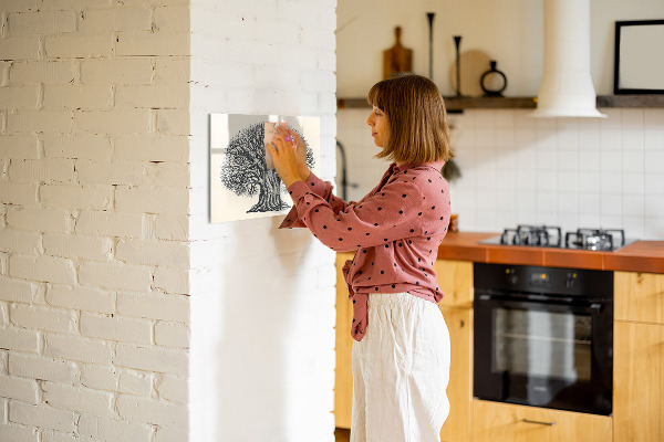 Tableau magnétique effaçable Un arbre à souvenirs avec un emplacement pour les photos