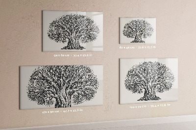 Tableau magnétique effaçable Un arbre à souvenirs avec un emplacement pour les photos