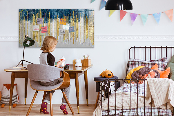 Tableau magnétique effaçable Panneau coloré pour la présentation de photos