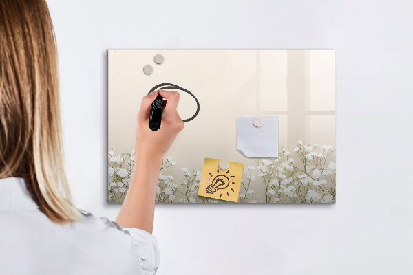 Tableau magnétique effaçable Un tableau élégant pour les notes et les photos