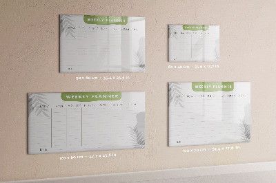 Tableau magnétique effaçable Agenda hebdomadaire avec espace pour photos
