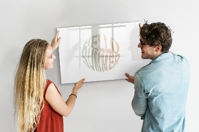 Tableau effaçable magnétique Souvenirs d'été sur un tableau magnétique