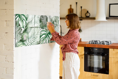 Tableau effaçable magnétique Affiche verte avec photos et accessoires