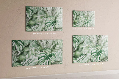 Tableau effaçable magnétique Affiche verte avec photos et accessoires