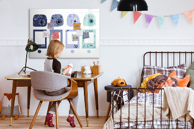 Tableau effaçable magnétique Un lieu créatif pour les souvenirs et les photos