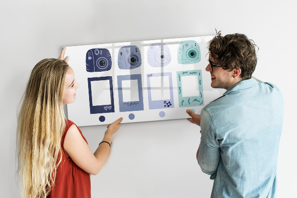 Tableau effaçable magnétique Un lieu créatif pour les souvenirs et les photos