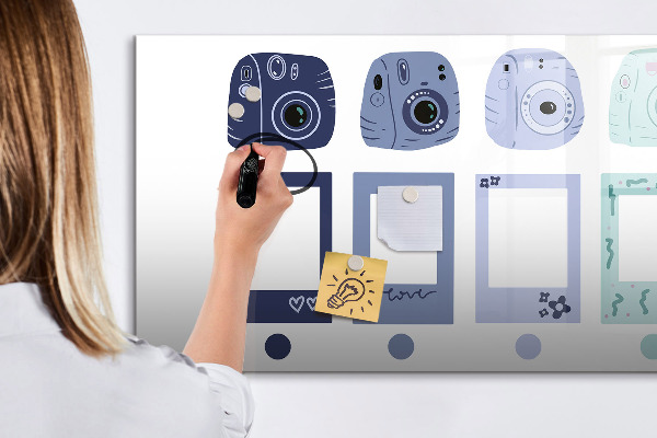 Tableau effaçable magnétique Un lieu créatif pour les souvenirs et les photos