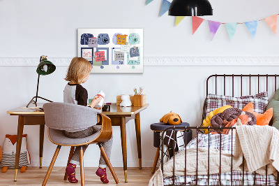 Tableau effaçable magnétique Un lieu créatif pour les souvenirs et les photos