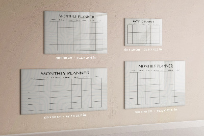 Tableau effaçable magnétique Agenda mensuel avec espace pour photos