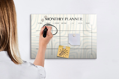Tableau effaçable magnétique Agenda mensuel avec espace pour photos