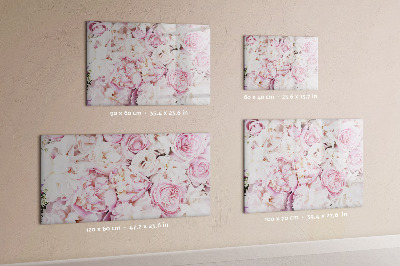 Tableau magnétique effaçable Tableau fleuri pour notes et photos