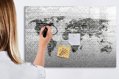 Tableau magnétique effaçable Carte interactive pour l'affichage des photos
