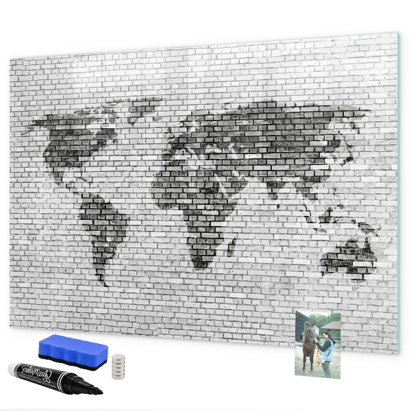 Tableau magnétique effaçable Carte interactive pour l'affichage des photos